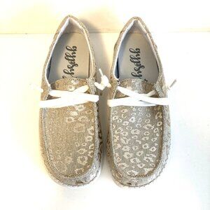 Gypsy Jass Rose Gold Animal Print Slip-on Shoes Size 6